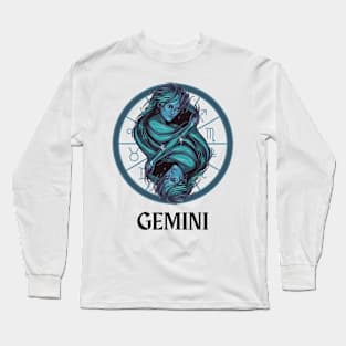 Gemini Zodiac Sign Long Sleeve T-Shirt